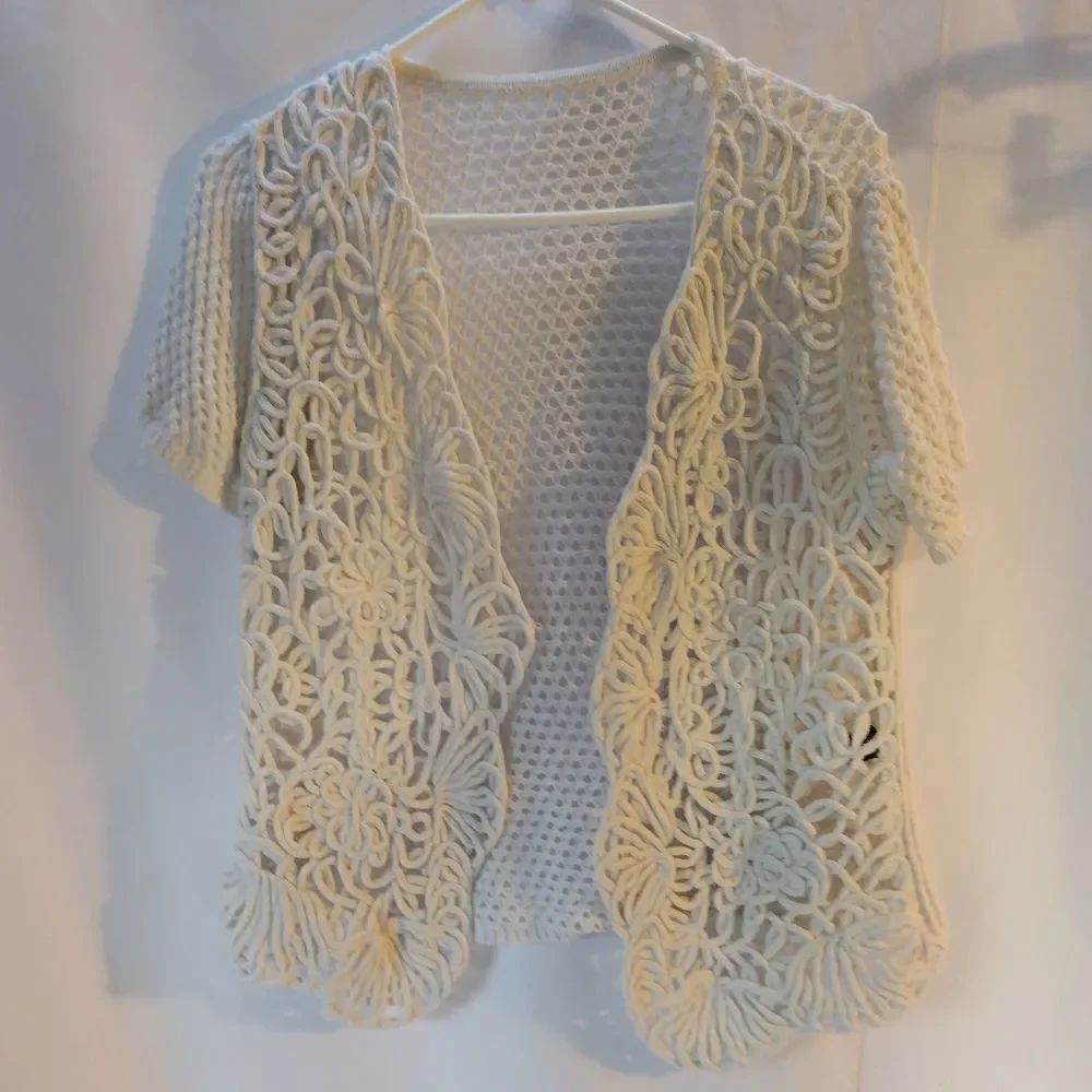 Crochet open front cardigan 